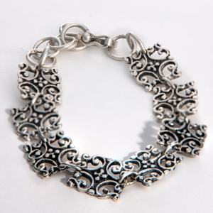 Handcrafted sterling silver filigree bracele