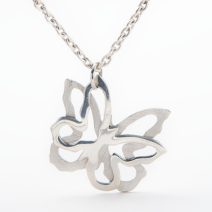 Silver butterfly pendant