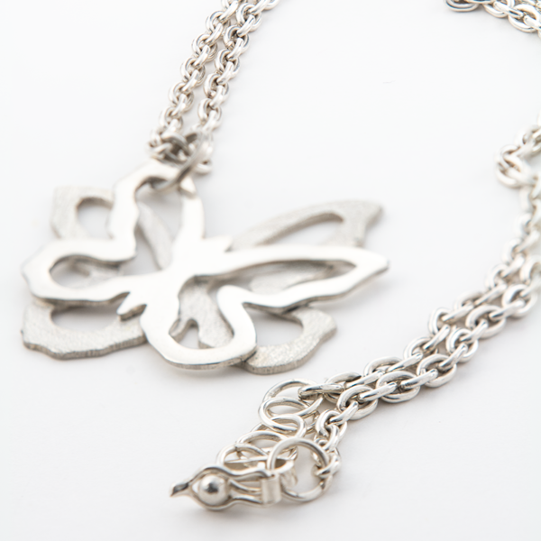 Silver butterfly pendant - Image 2