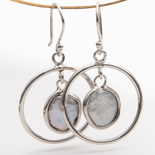 Sterling Silver Sunburst Drop Earrings