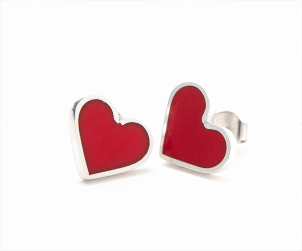 Valentine heart earrings
