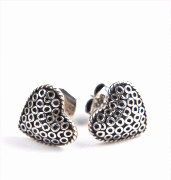 Sterlingsilverheartstudearrings