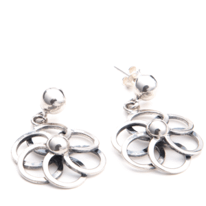 silverflowerearrings