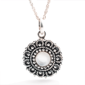 Vintage Pearl Bloom Sterling Silver Pendant