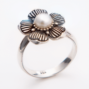 pearl-blossom-flower-silver-ring